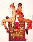 Norman Rockwell Canvas Paintings - Gaiety Dance Team